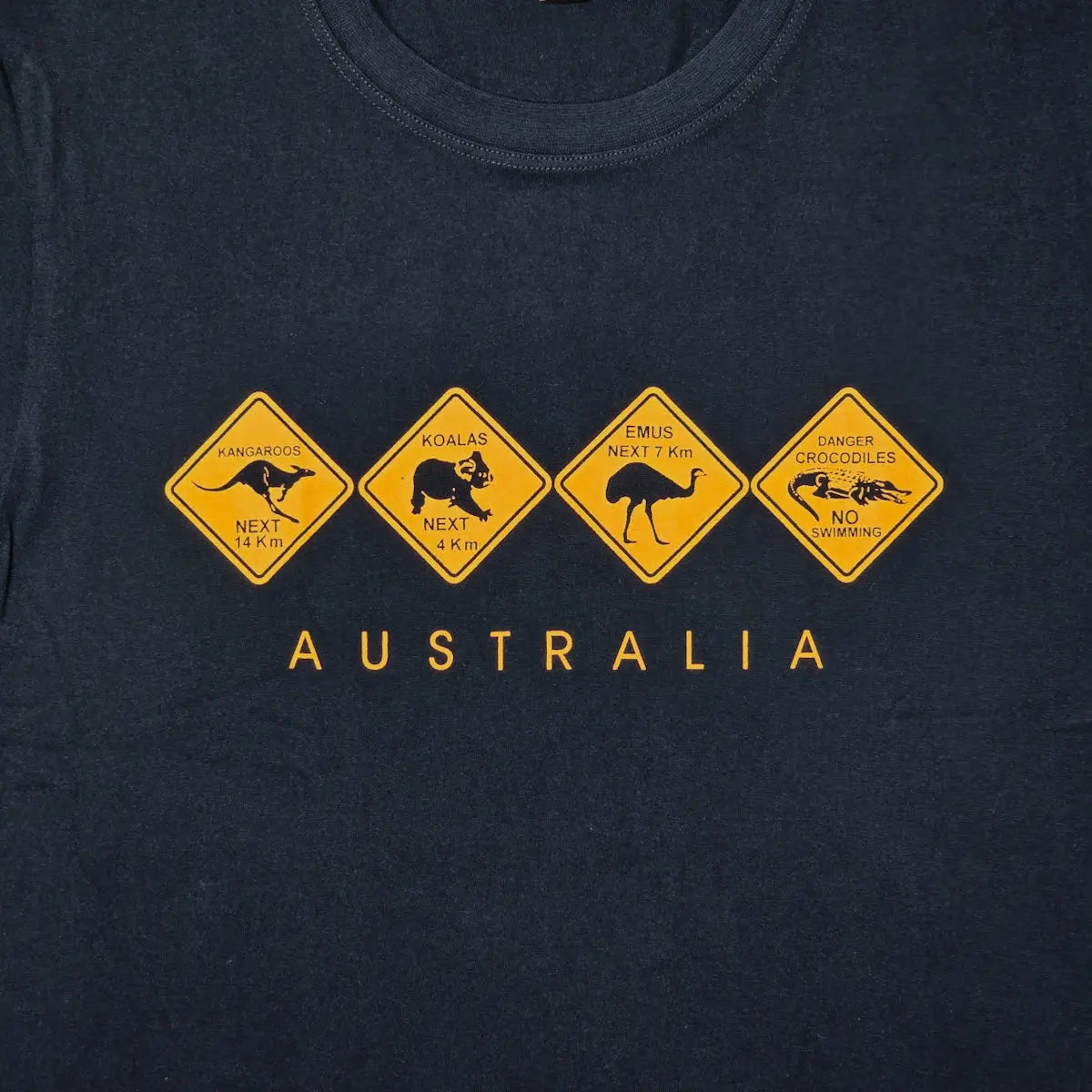 Adult Navy Road Sign T-shirt - Allanson Souvenirs