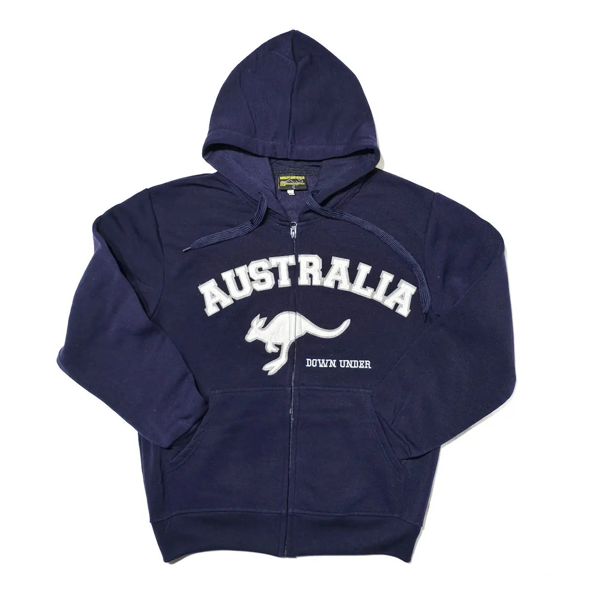 Australia Kangaroo Navy Zip Up Hoodie - Allanson Souvenirs