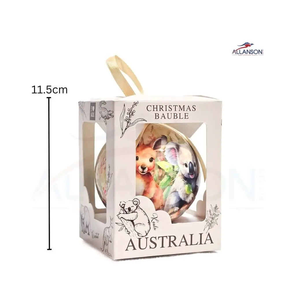 Baby Koala & Kangaroo Christmas Bauble - Allanson Souvenirs