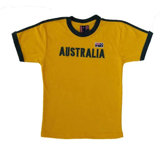 Gold Australia Stripe T-Shirt - Allanson Souvenirs