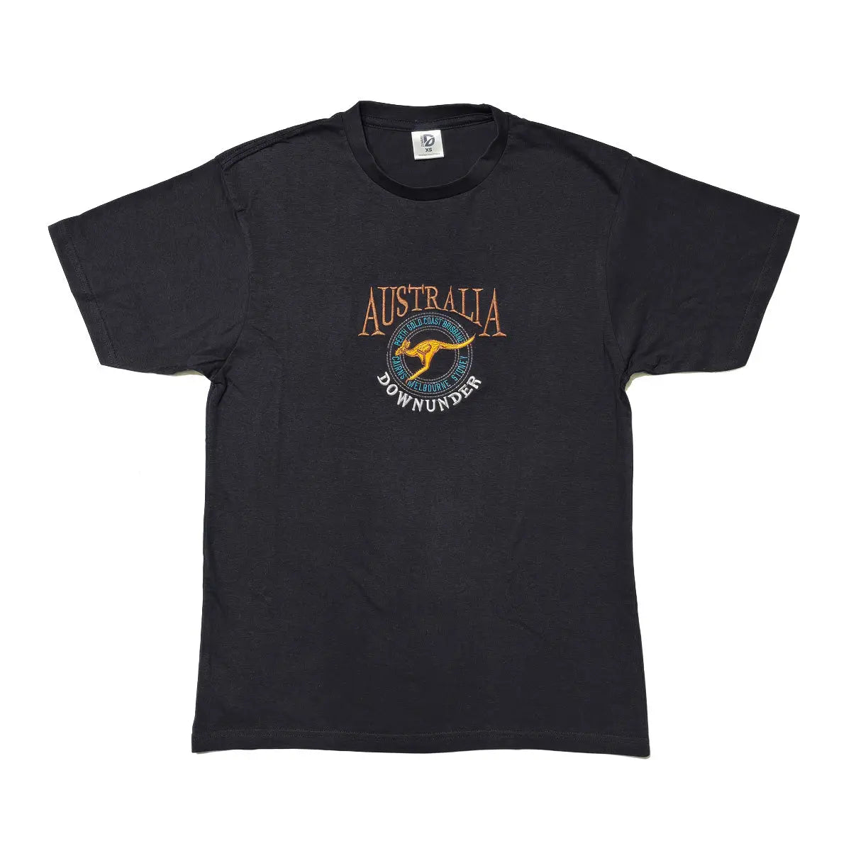 Navy Embroidered Australia Down Under T-Shirt - Allanson Souvenirs