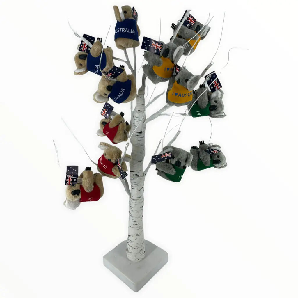 Clip-on Koala's with Jacket and Australian Flag - Pack of 12 Allanson Souvenirs