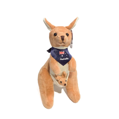 25cm Kangaroo with Australian Flag Scarf - Allanson Souvenirs