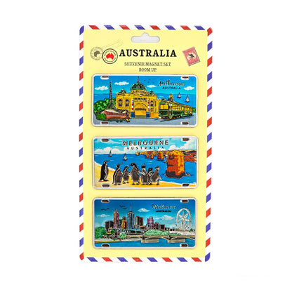 3-piece Melbourne Icons Magnet Pack Allanson Souenirs