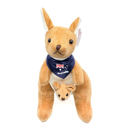 34cm Kangaroo with Scarf Soft Toy -Allanson Souvenirs