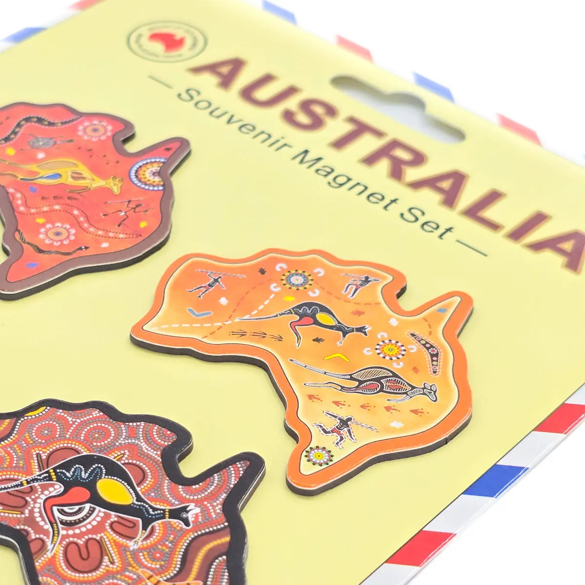 6-piece Aboriginal Art Map Magnet Pack - Allanson Souvenirs