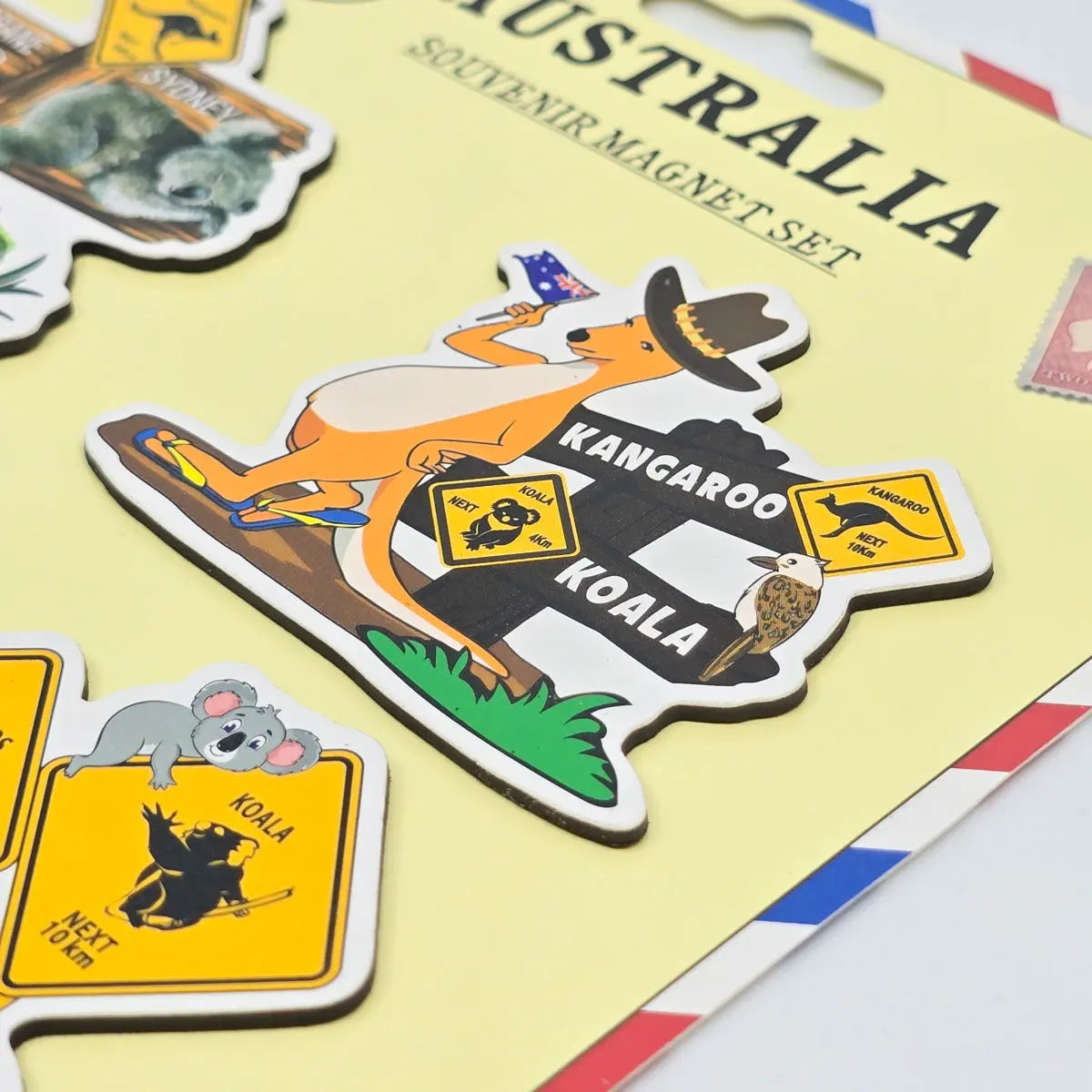 6-piece Australia Road Sign Magnet Pack Allanson Souvenirs