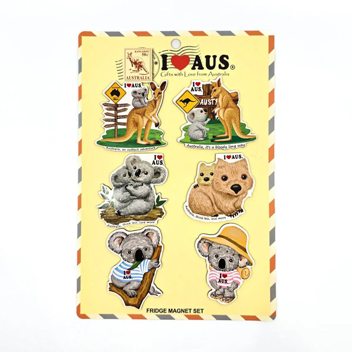 6-piece Cute Australian Animals Magnet Pack Allanson Souvenirs