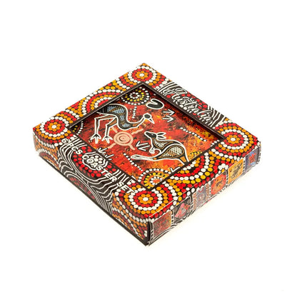 Square Aboriginal Animal Coaster Set Allanson Souvenirs