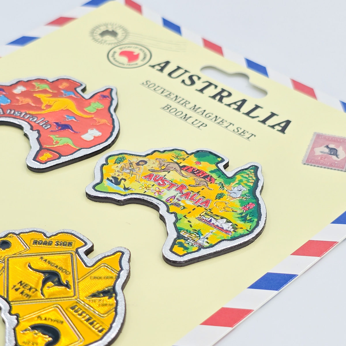 6-piece Mixed Australia Map Magnet Pack Allanson Souvenirs