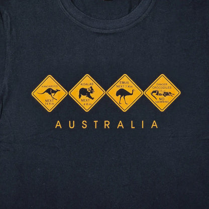 Adult Navy Road Sign T-shirt - Allanson Souvenirs