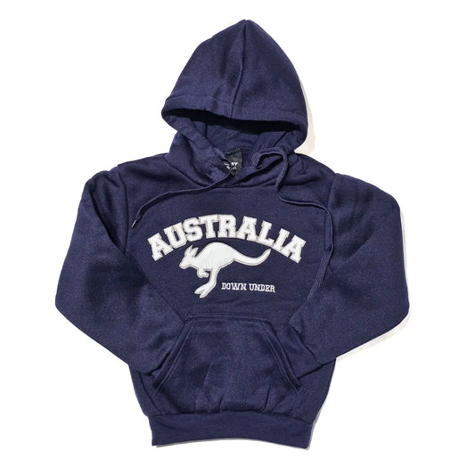 Australia Kangaroo Navy Kids Hoodie - Allanson Souvenirs