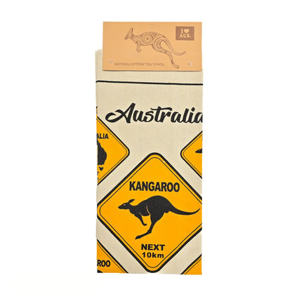 Australian Animal Road Sign Tea Towel Allanson Souvenirs