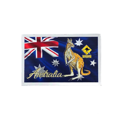 Australian Flag Kangaroo Metallic Magnet Allanson Souvenirs