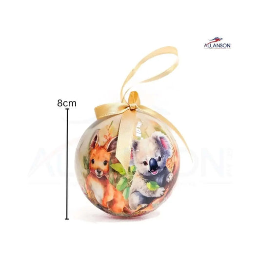 Baby Koala & Kangaroo Christmas Bauble - Allanson Souvenirs