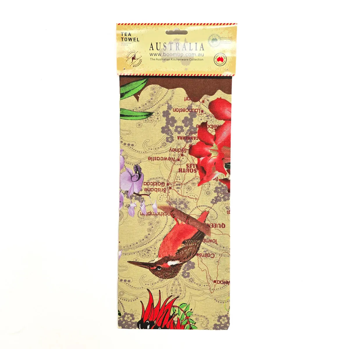 Birds and Flower Tea Towel Allanson Souvenirs