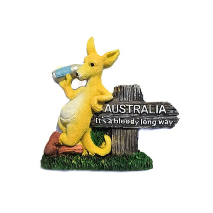 Bloody Long Way Kangaroo Fridge Magnet Allanson Souvenirs