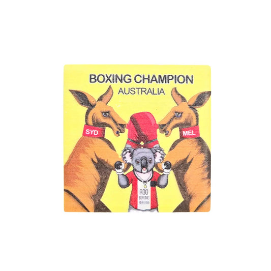 Boxing Kangaroo Tile Magnet Allanson Souvenirs