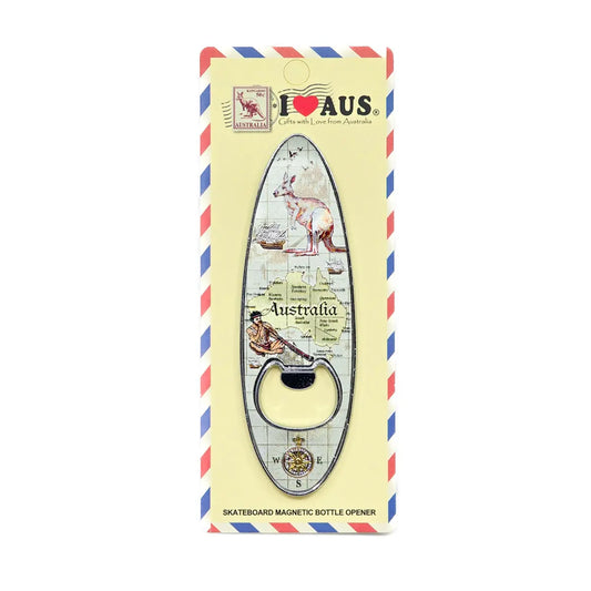 Brown Australian Map Magnetic Bottle Opener -Allanson Souvenirs