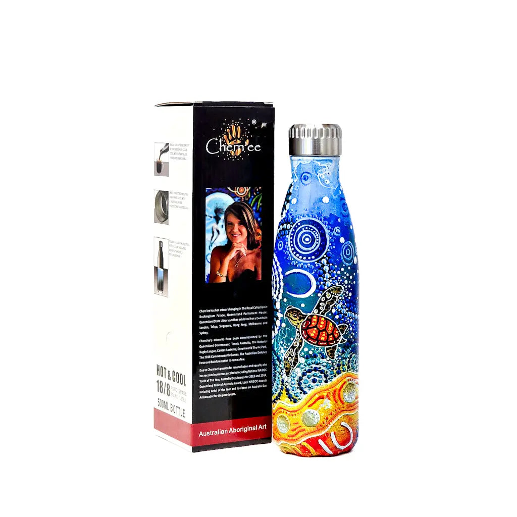 Aboriginal designed Water Bottle Allanson Souvenirs