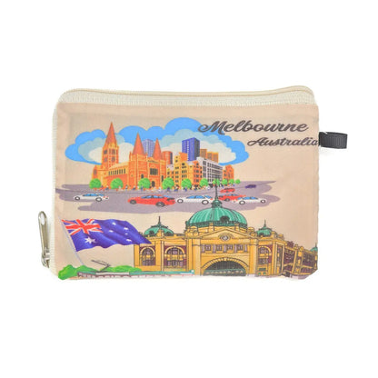 Cream Melbourne Small Foldable Shopping Bag Allanson Souvenirs