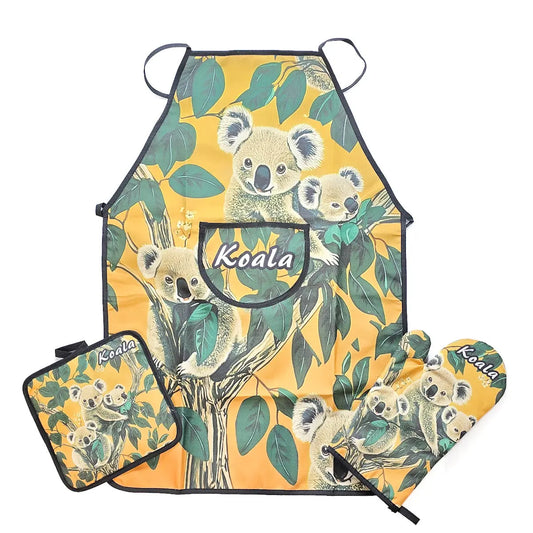 Gold Koala's Apron Set - Allanson Souvenirs