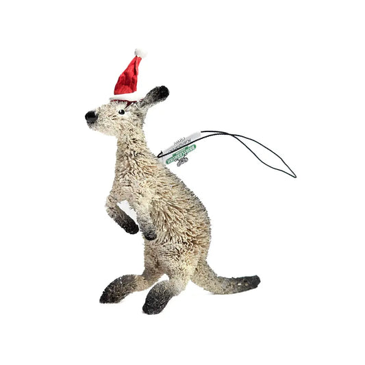 Grey Kangaroo Christmas Decoration Allanson Souvenirs