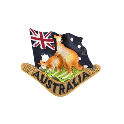 Kangaroo Flag Fridge Magnet Allanson Souvenirs