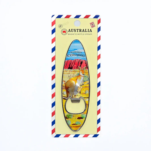 Kangaroo Surfboard Magnetic Bottle Opener - Allanson Souvenirs