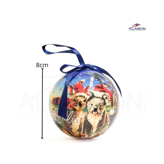 Kangaroo & Koala Christmas Bauble - Allanson Souvenirs