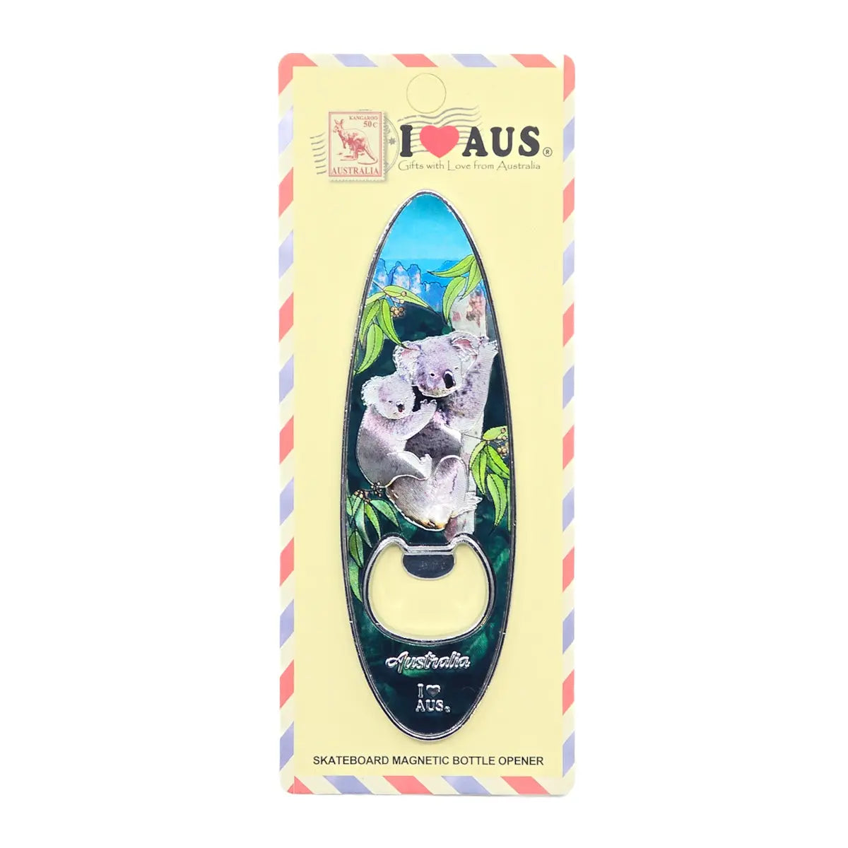 Koala Family Surfboard Magnetic Bottle Opener - Allanson Souvenirs