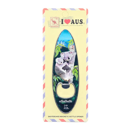 Koala Family Surfboard Magnetic Bottle Opener - Allanson Souvenirs