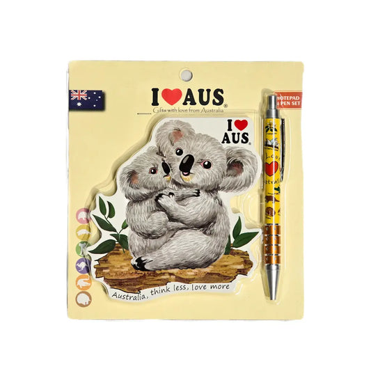 Koalas Cuddling Notepad and Pen Set - Allanson Souvenirs