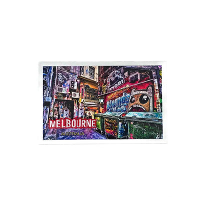 Melbourne Street Art Metallic Magnet Allanson Souvenirs