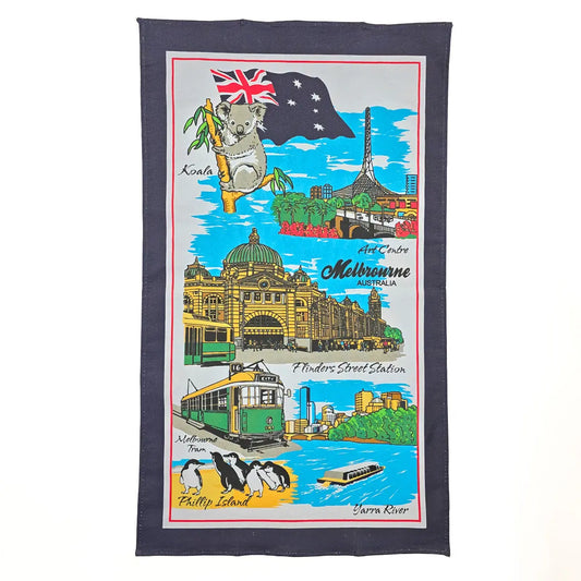 Melbourne Tea Towel Allanson Souvenirs