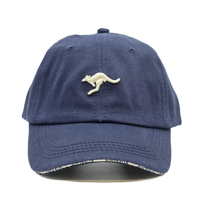 Navy Embroidered Kangaroo Baseball Cap - Allanson Souvenirs