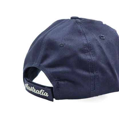 Navy Embroidered Kangaroo Baseball Cap - Allanson Souvenirs