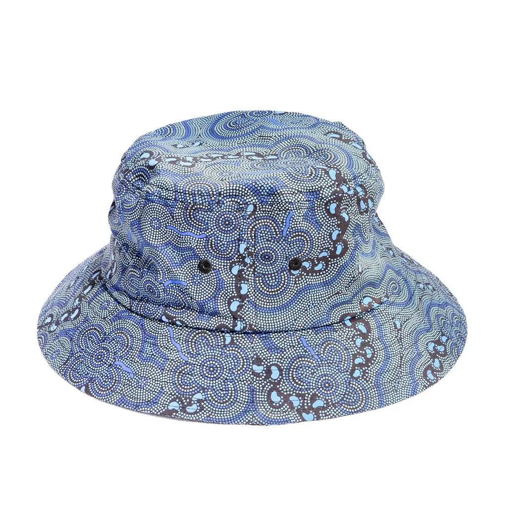 On Walkabout Blue Bucket Hat Back Allanson Souvenirs