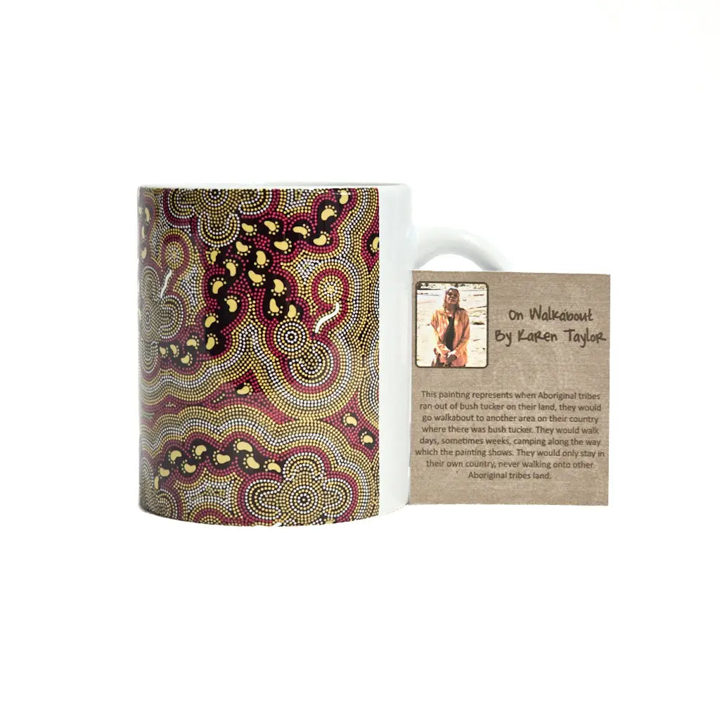 On Walkabout Wine Mug Artist Information Allanson Souvenirs