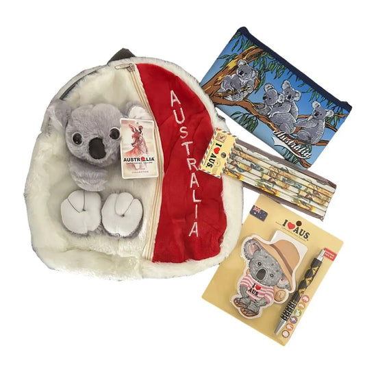 Red Koala Backpack Gift Set | Allanson Souvenirs