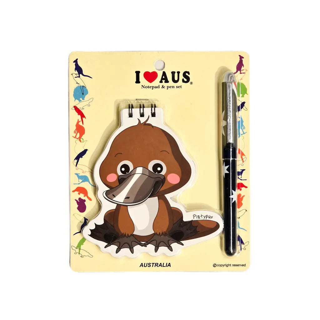 Platypus Notepad and Pen Set - Allanson Souvenirs