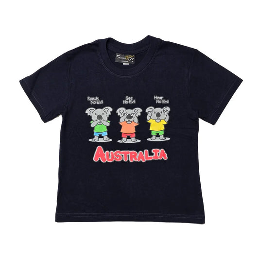 Speak No Evil Navy Kids T-Shirt - Allanson Souvenirs