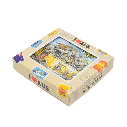 Vintage Animals Corkwood Coaster Set - Allanson Souvenirs