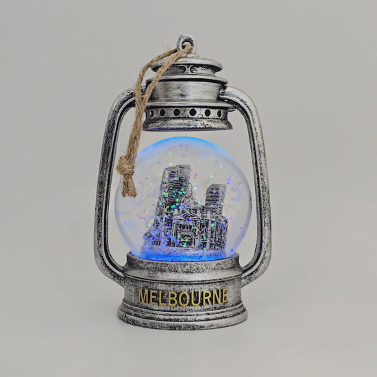 Melbourne Lantern Snow Dome - Allanson Souvenirs