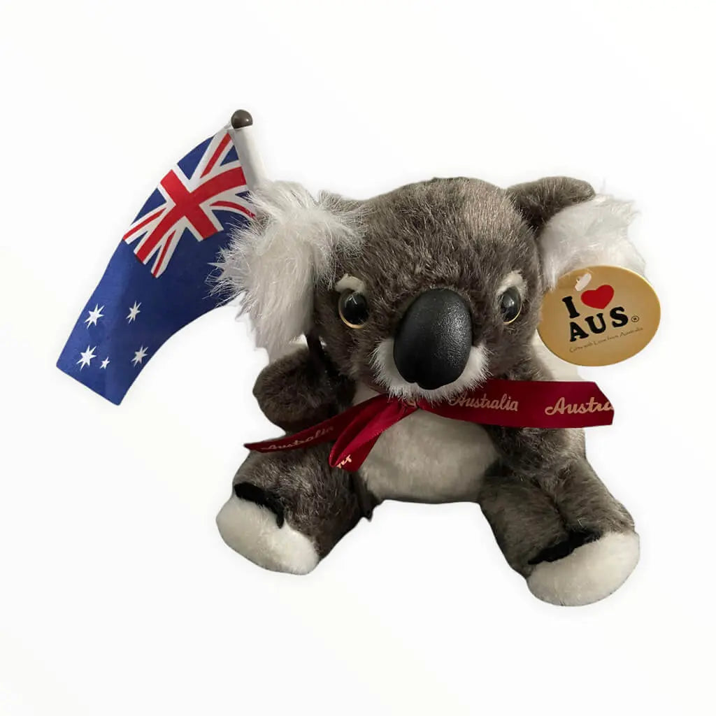 15cm Koala with Australian Flag Soft Toy Allanson Souvenirs