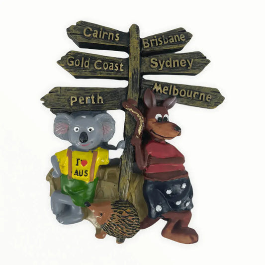 Aussie Road Sign Animal Magnet Allanson Souvenirs