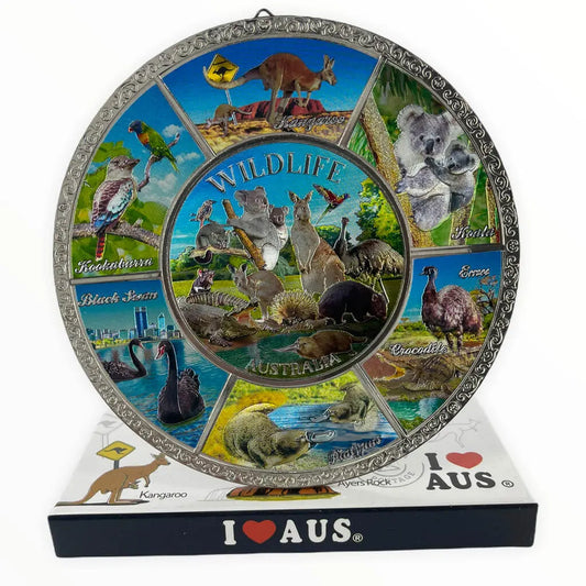 Australian Animal Souvenir Display Plate Allanson Souvenirs