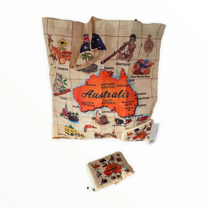 Australian Map Small Fold-out Shopping Bag Allanson Souvenirs