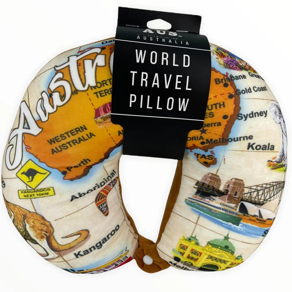 Australian Map Travel Pillow Allanson Souvenirs