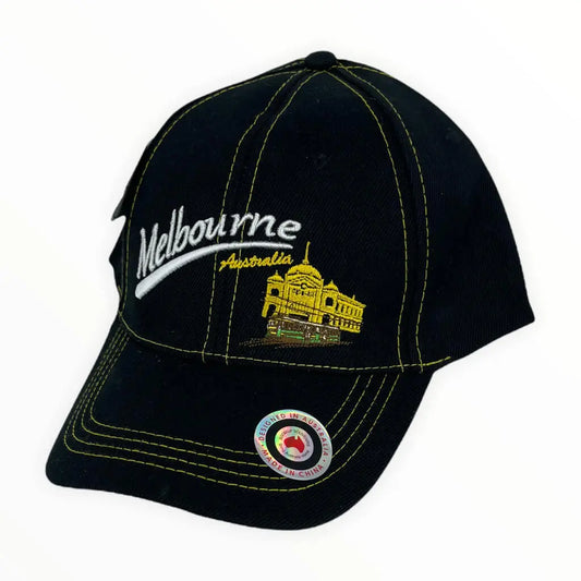 Black Melbourne Baseball Cap Allanson Souvenirs
